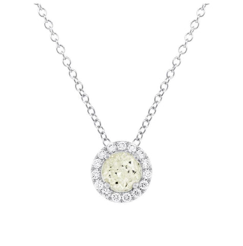 1.26 Ctw Round Brilliant Center And 0.23 Ctw Side 14k White Gold Diamond Pendant Necklace With 18 Inch Chain