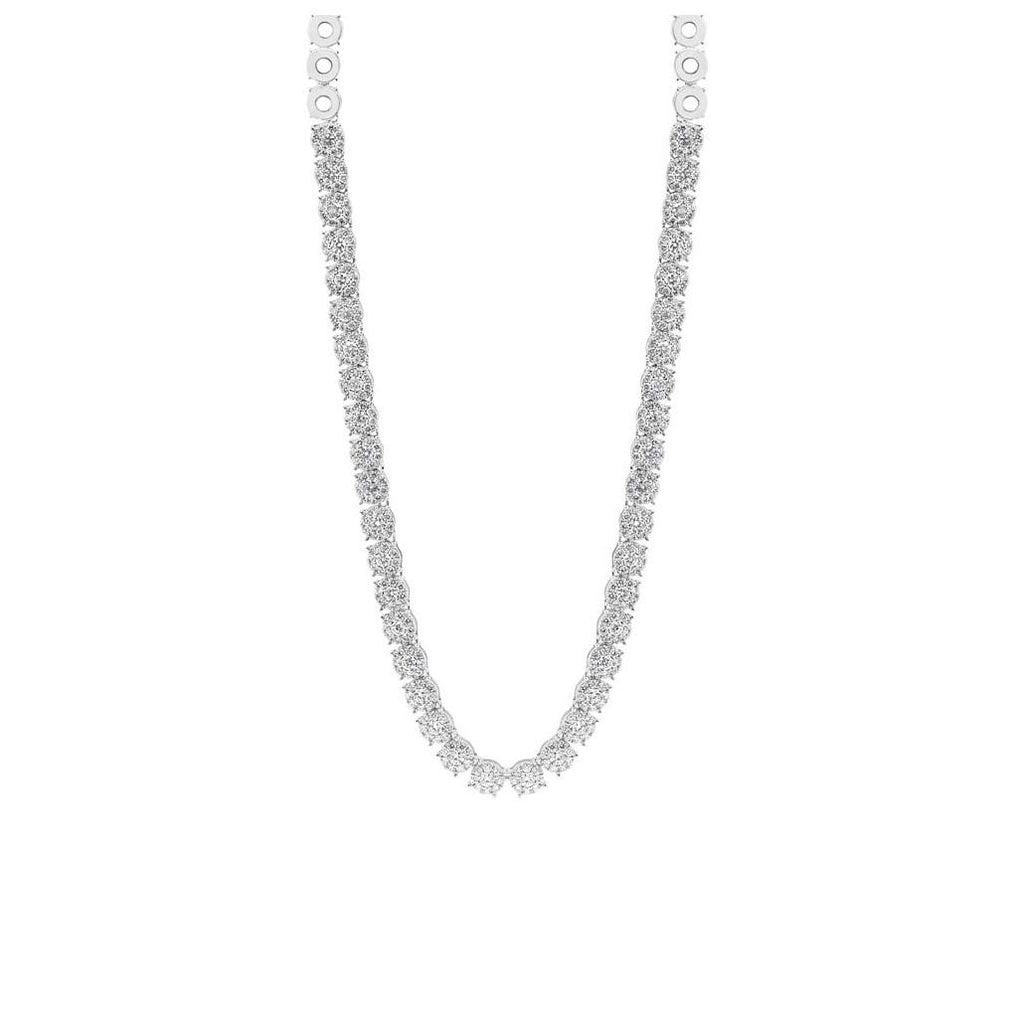 4.71 Ctw 14k White Gold Diamond Necklace