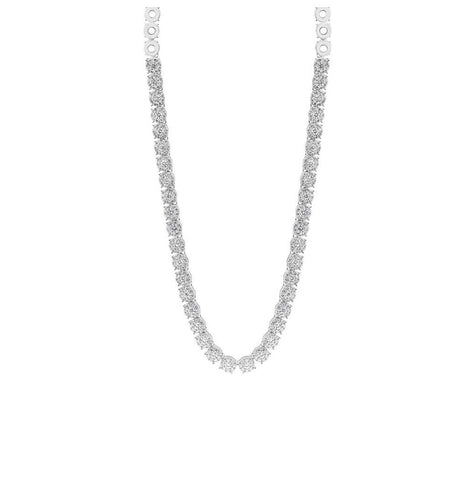 4.71 Ctw 14k White Gold Diamond Necklace