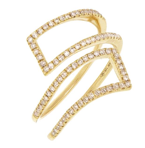 0.24 Ctw 14k Yellow Gold Diamond Womens Ring