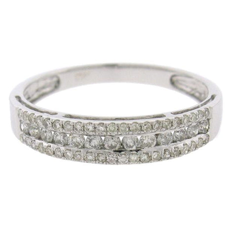 0.35 Ctw 14k White Gold Diamond Womens Band