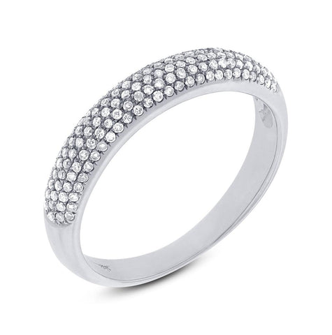 0.35 Ctw 14k White Gold Diamond Womens Pave Band