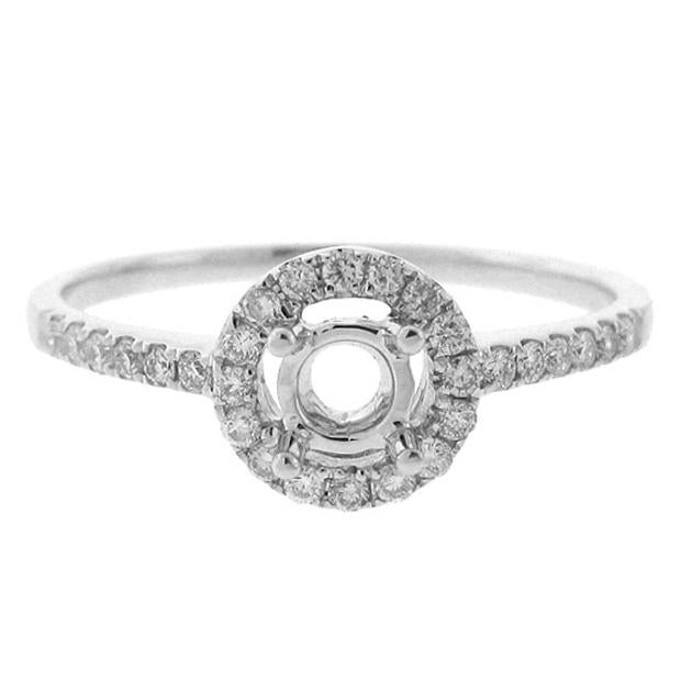 0.25 Ctw 14k White Gold Diamond Semi-mount Ring