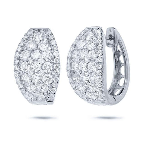 3.25 Ctw 14k White Gold Diamond Earring