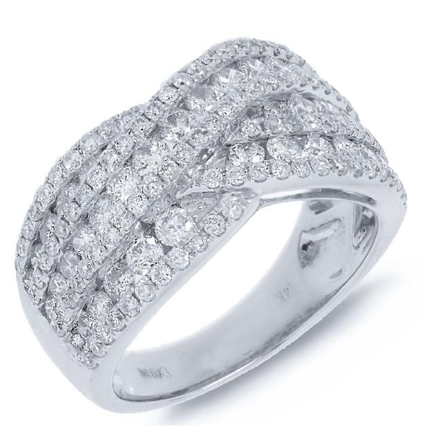 1.90 Ctw 14k White Gold Diamond Womens Ring