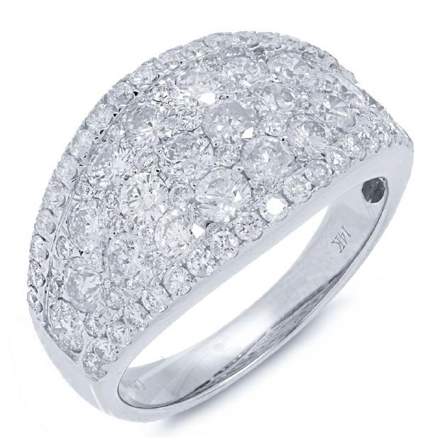 2.39 Ctw 14k White Gold Diamond Womens Ring