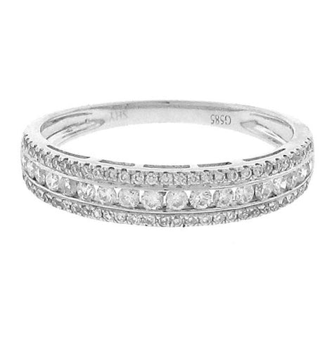 0.45 Ctw 14k White Gold Diamond Womens Band