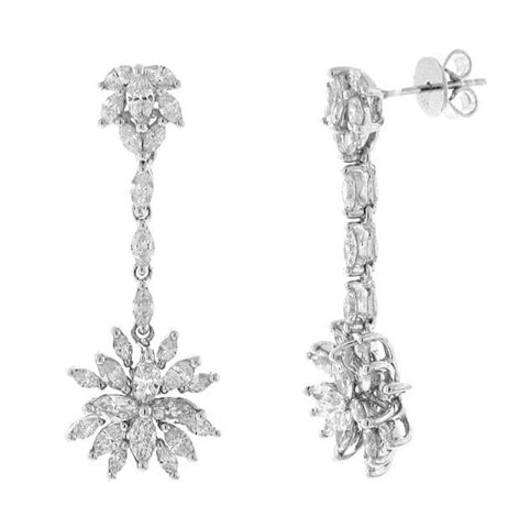 2.80 Ctw 14k White Gold Diamond Dangle Earring