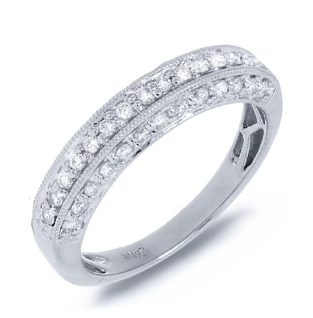 0.45 Ctw 14k White Gold Diamond Womens Band