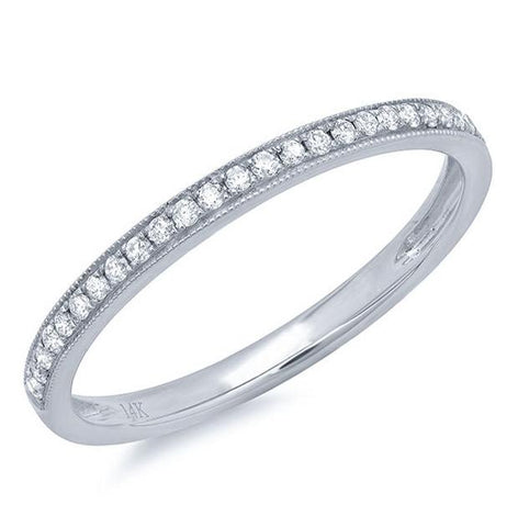 0.12 Ctw 14k White Gold Diamond Womens Band