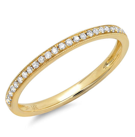 0.12 Ctw 14k Yellow Gold Diamond Womens Band