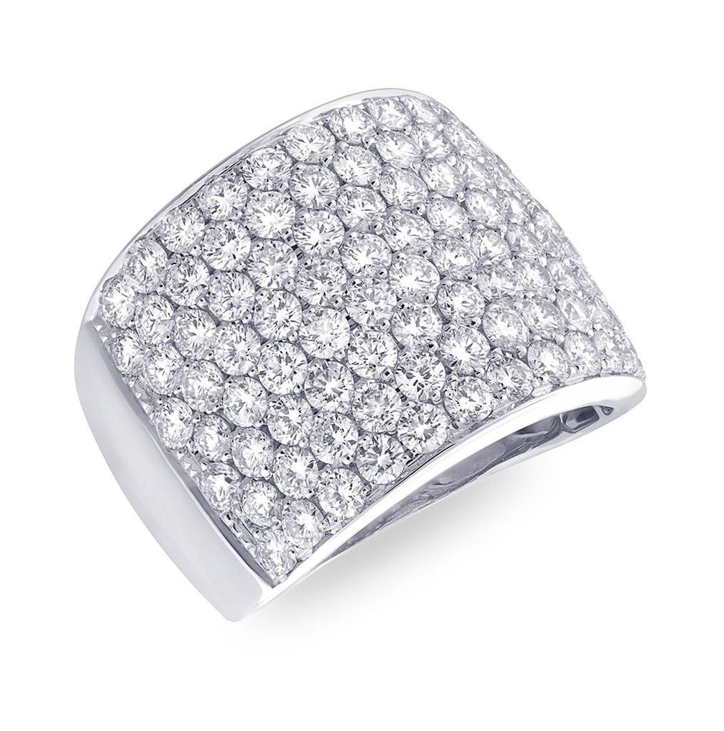 3.75 Ctw 14k White Gold Diamond Pave Womens Ring