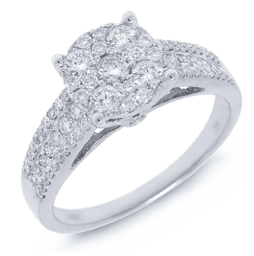 0.75 Ctw 14k White Gold Diamond Womens Ring Size 8.5