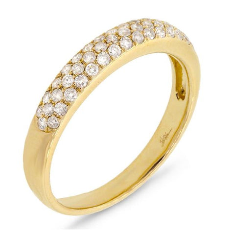 0.38 Ctw 14k Yellow Gold Diamond Womens Pave Band