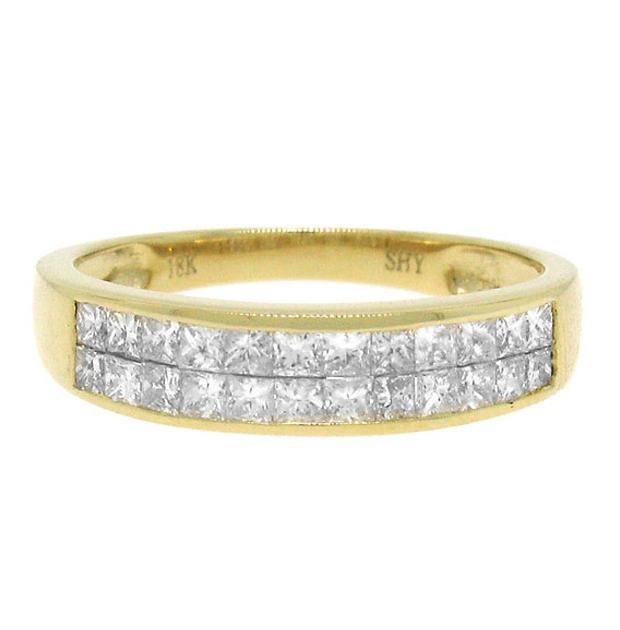 0.55 Ctw 18k Yellow Gold Diamond Invisible Womens Band