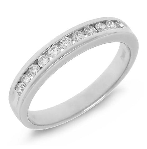 0.26 Ctw 14k White Gold Diamond Womens Band