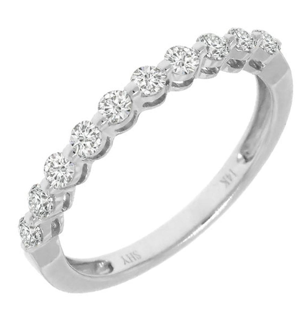 0.47 Ctw 14k White Gold Diamond Womens Band