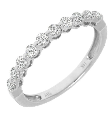 0.47 Ctw 14k White Gold Diamond Womens Band