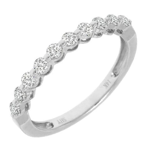 0.47 Ctw 14k White Gold Diamond Womens Band