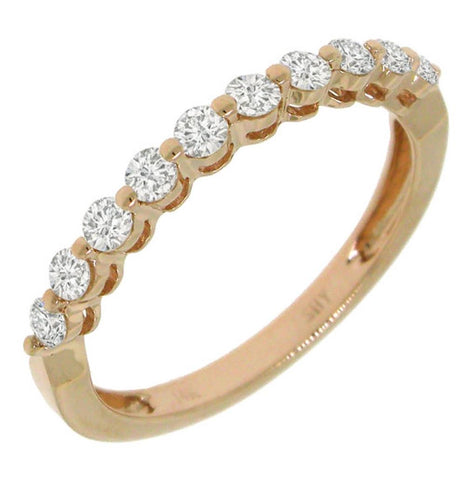 0.47 Ctw 14k Rose Gold Diamond Womens Band