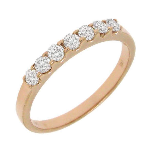 0.38 Ctw 14k Rose Gold Diamond Womens Band