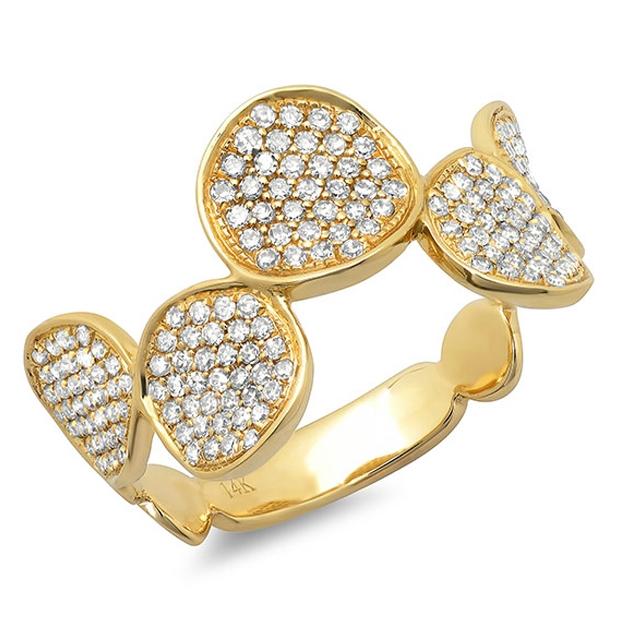 0.47 Ctw 14k Yellow Gold Diamond Womens Ring