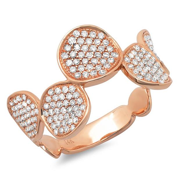 0.47 Ctw 14k Rose Gold Diamond Womens Ring