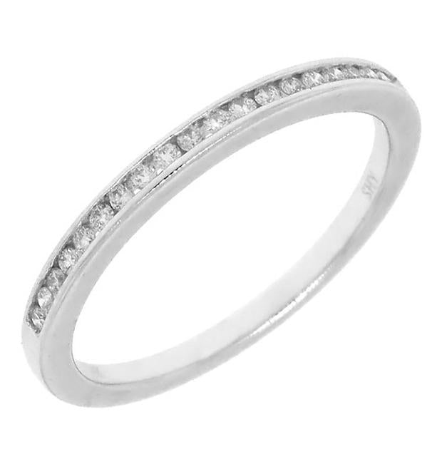 0.15 Ctw 14k White Gold Diamond Womens Band