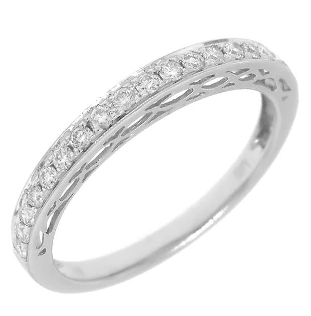 0.28 Ctw 14k White Gold Diamond Womens Band