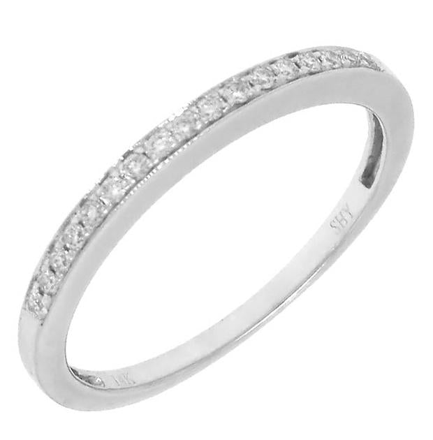 0.13 Ctw 14k White Gold Diamond Womens Band