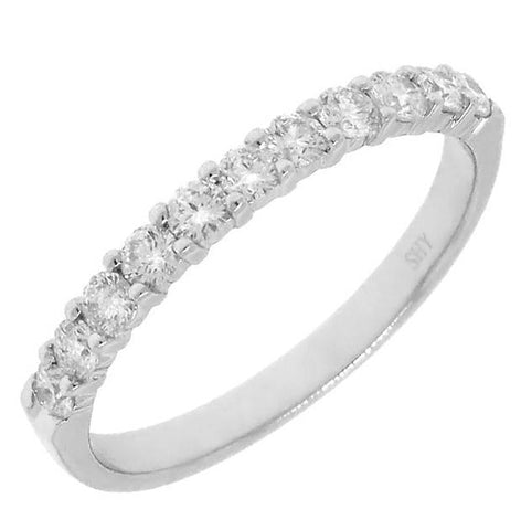 0.51 Ctw 14k White Gold Diamond Womens Band