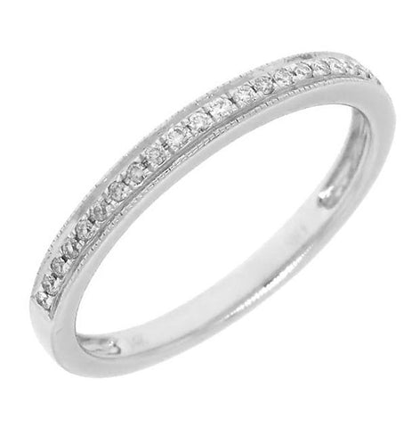 0.12 Ctw 14k White Gold Diamond Womens Band