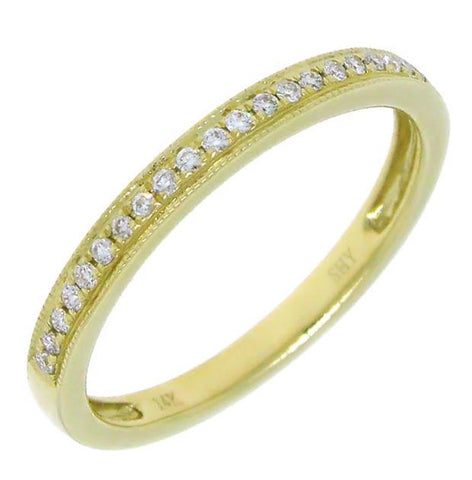 0.12 Ctw 14k Yellow Gold Diamond Womens Band