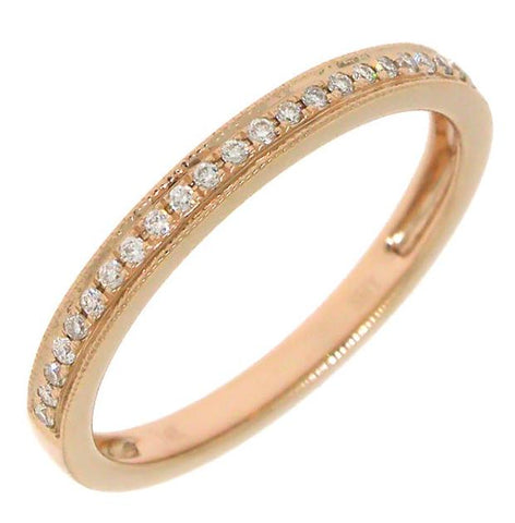 0.12 Ctw 14k Rose Gold Diamond Womens Band