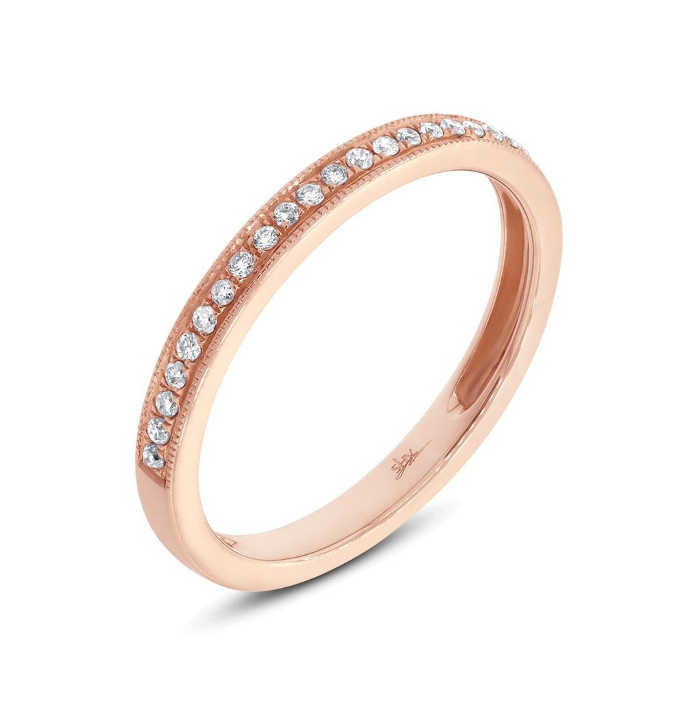 0.12 Ctw 14k Rose Gold Diamond Womens Band