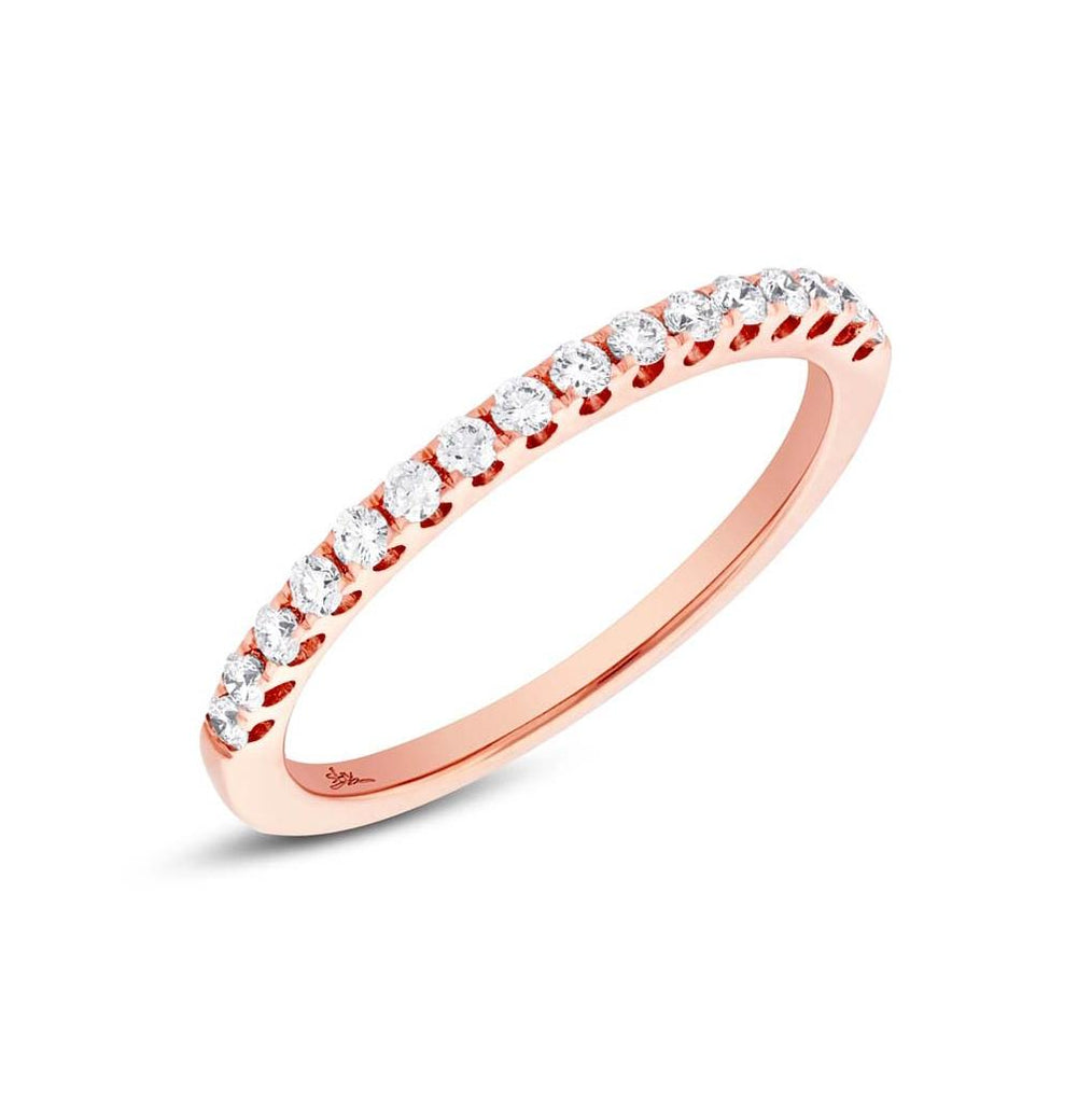 0.27 Ctw 14k Rose Gold Diamond Womens Band