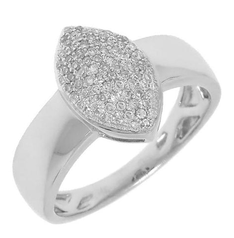 0.28 Ctw 14k White Gold Diamond Womens Ring