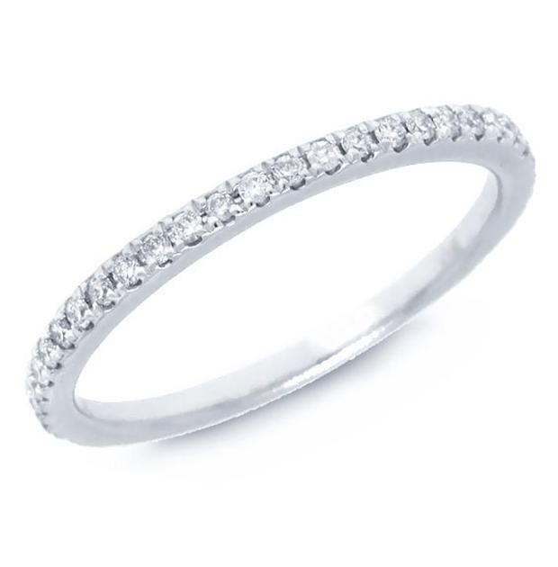 0.24 Ctw 14k White Gold Diamond Womens Band
