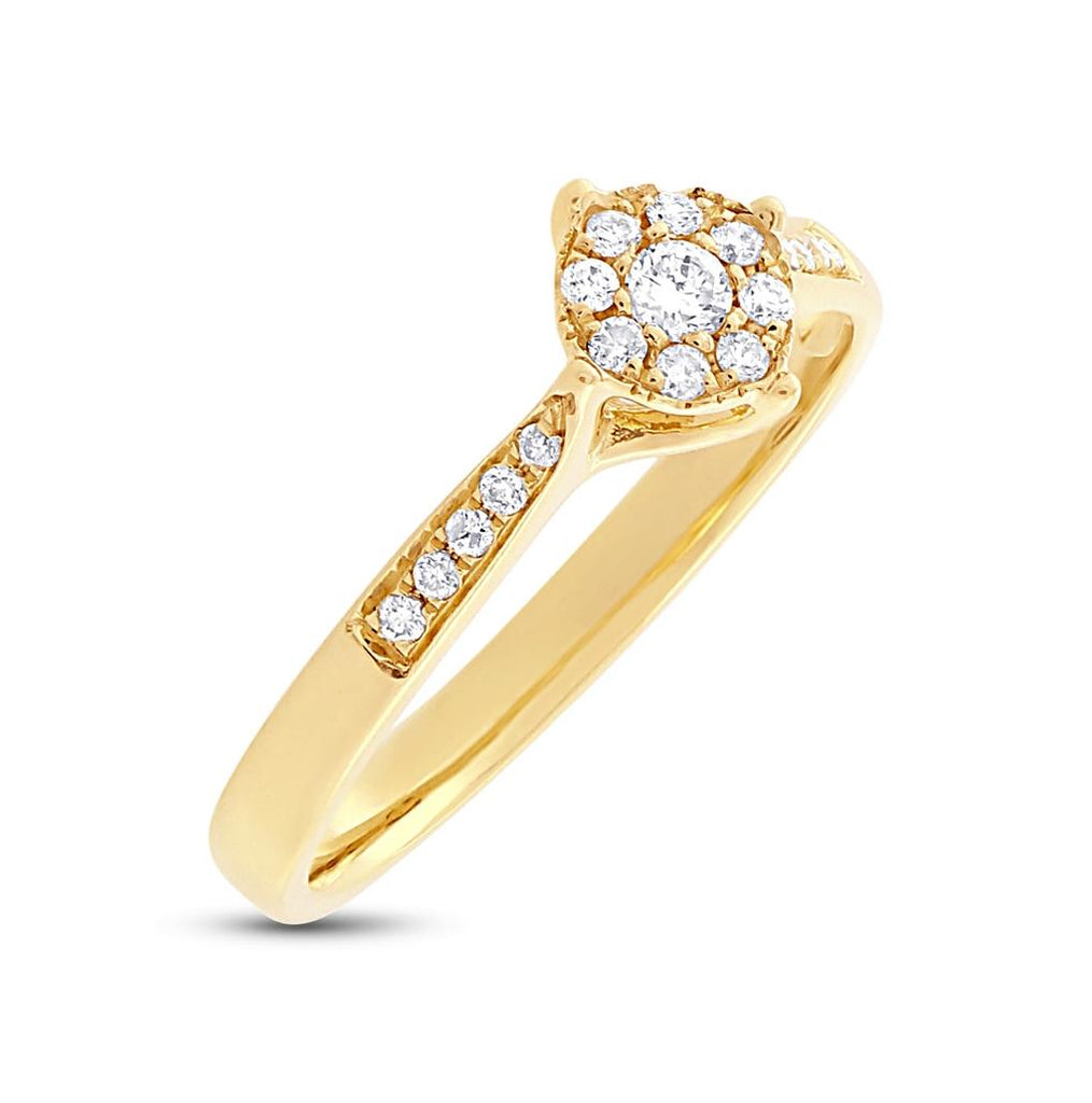0.17 Ctw 14k Yellow Gold Diamond Womens Ring
