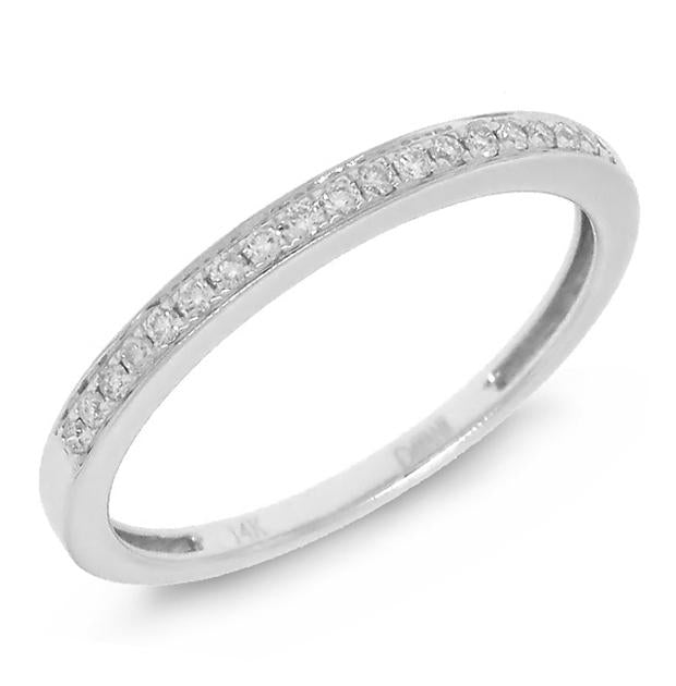 0.11 Ctw 14k White Gold Diamond Womens Band