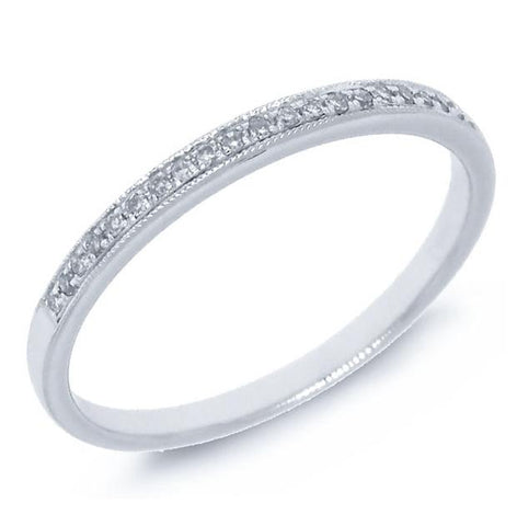 0.07 Ctw 14k White Gold Diamond Womens Band