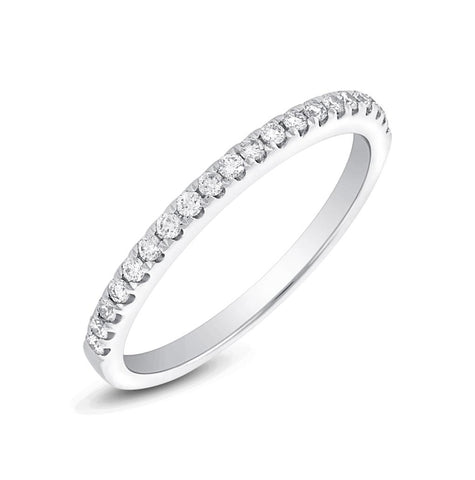 0.22 Ctw 14k White Gold Diamond Womens Band