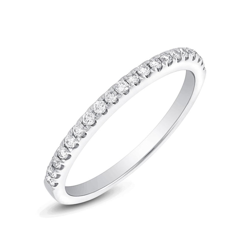 0.22 Ctw 18k White Gold Diamond Womens Band