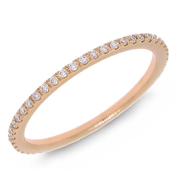 0.21 Ctw 14k Rose Gold Diamond Eternity Band Size 6.25