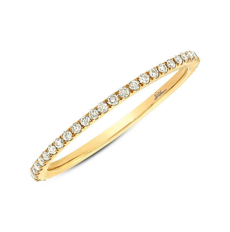0.28 Ctw 14k Yellow Gold Champagne Diamond Eternity Band Size 6.25