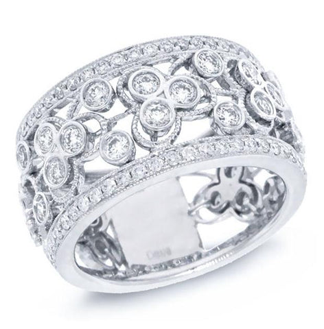 1.43 Ctw 14k White Gold Diamond Womens Ring