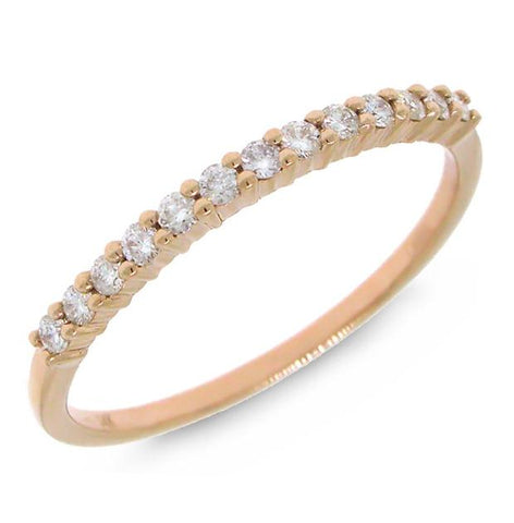 0.30 Ctw 14k Rose Gold Diamond Womens Band