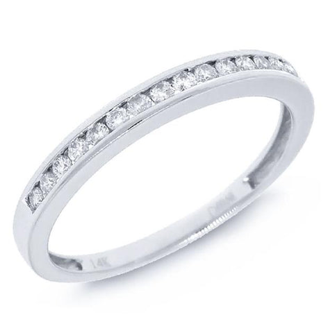 0.19 Ctw 14k White Gold Diamond Womens Band