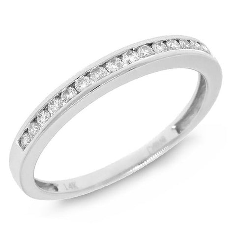 0.19 Ctw 14k White Gold Diamond Womens Band