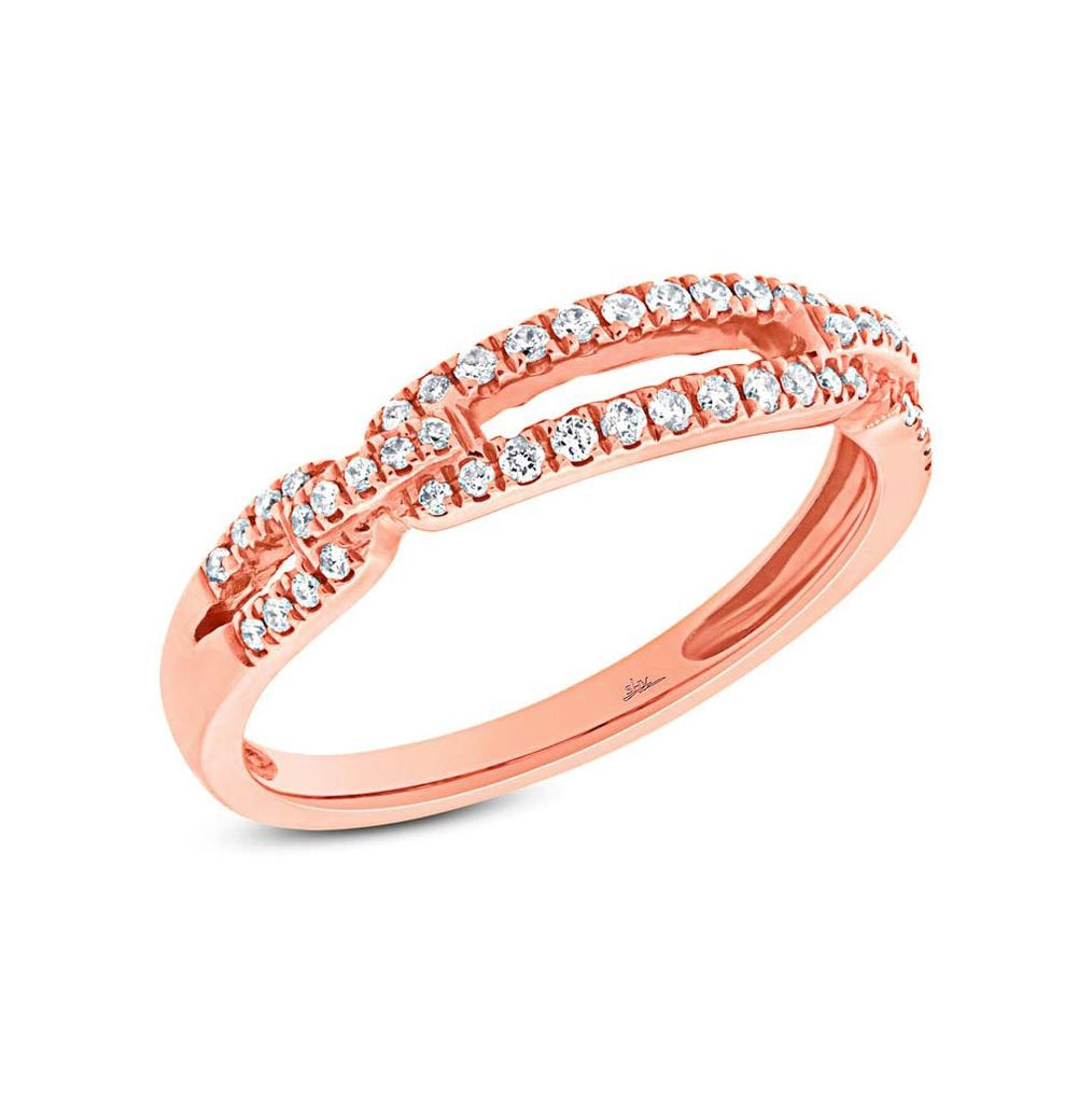 0.23 Ctw 14k Rose Gold Diamond Womens Ring